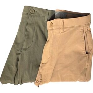 FLX Mens Performance Commuter Shorts Bundle Olive Tan Size 30 Lot of 2